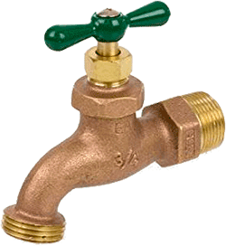 Series 166 Brass No Kink Hose Bibb, MIP Inlet