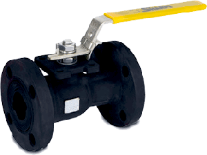 Series 54114 Carbon Steel Flanged Ball Valve, 1-piece