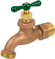 Series 166L Brass No Kink Hose Bibb, MIP Inlet